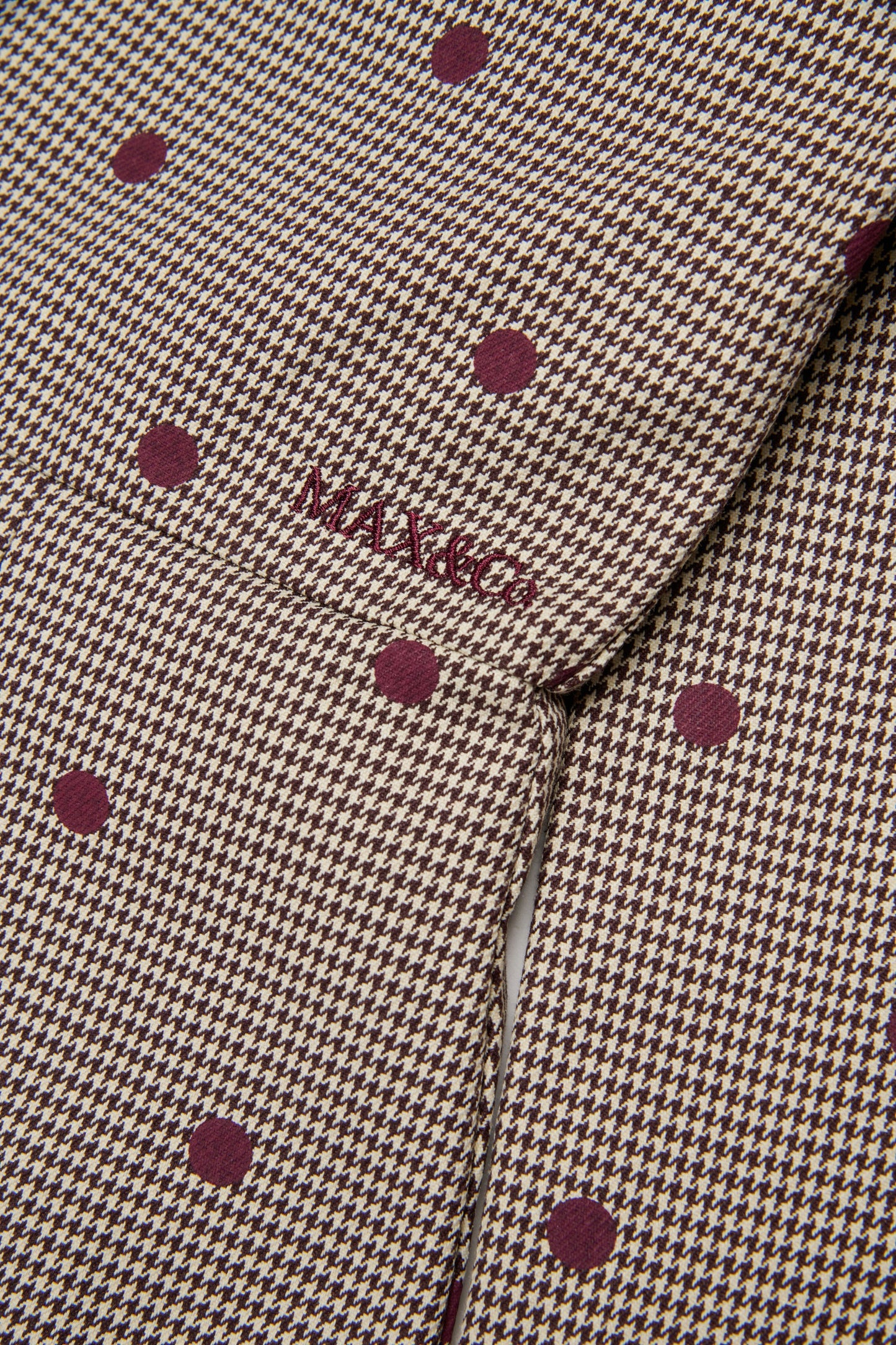 Polka dot pied de poule dress