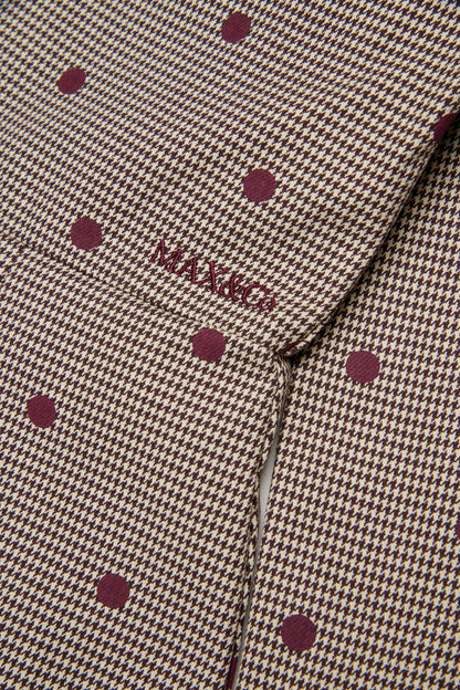 Polka dot pied de poule dress