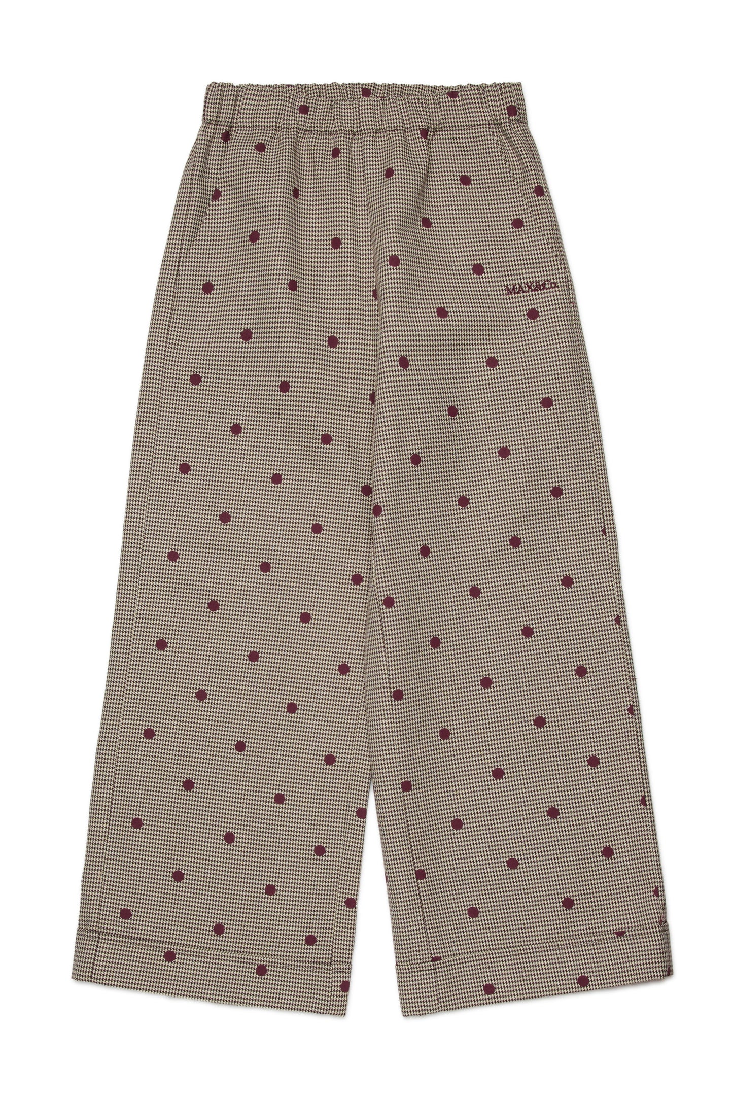 Polka dot pied de poule trouser