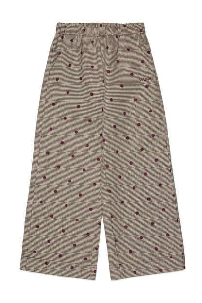 Polka dot pied de poule trouser