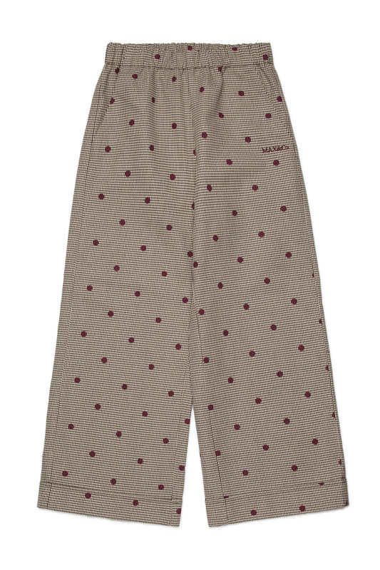 Polka dot pied de poule trouser