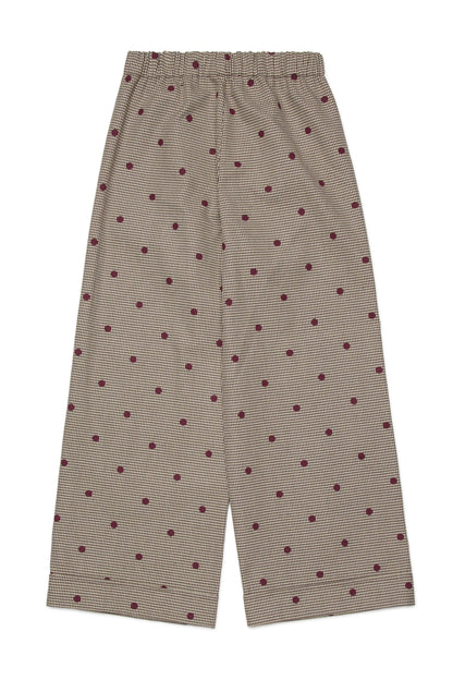 Polka dot pied de poule trouser