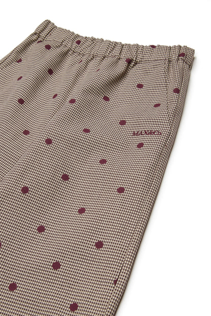 Polka dot pied de poule trouser