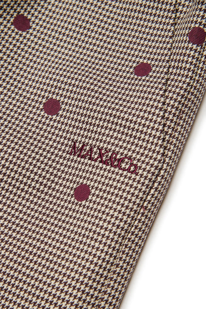 Polka dot pied de poule trouser