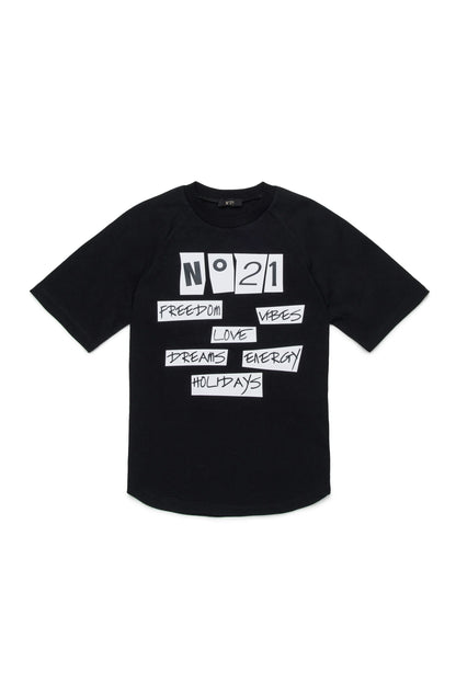 T-shirt with printed logo