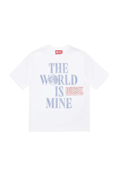 T-shirt with faded effect print