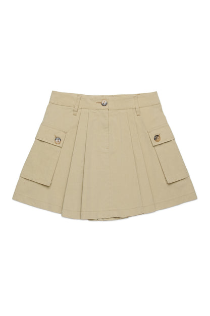 Pleated Cargo Skirt