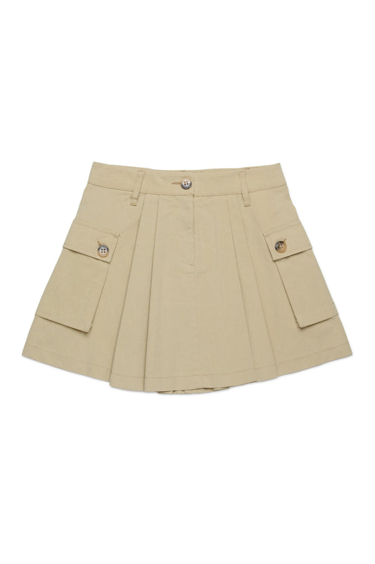 Pleated Cargo Skirt