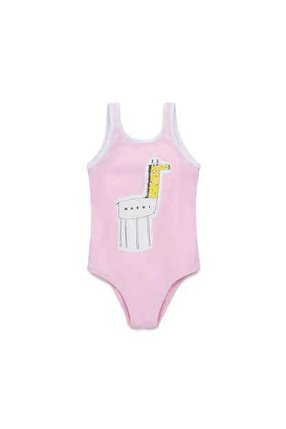 Giraffe Print One-Piece Swimsuit