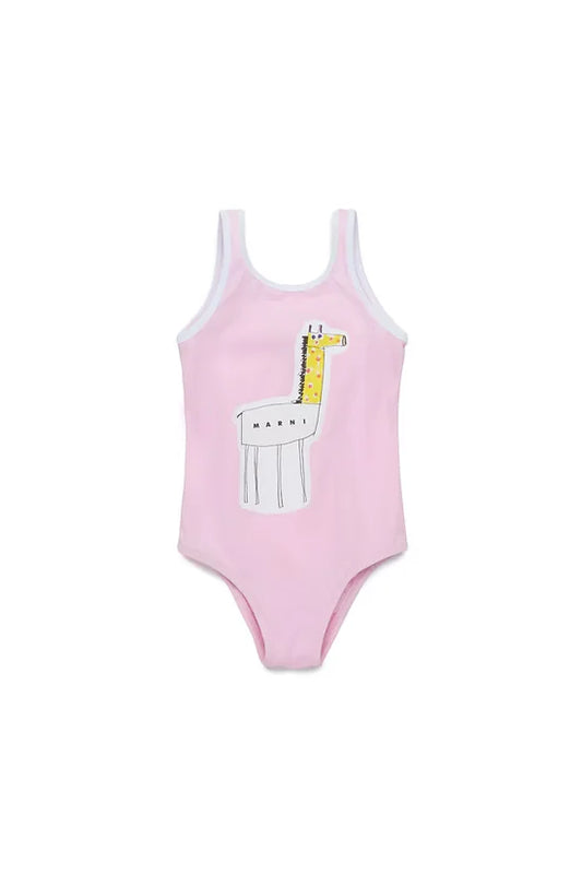 Giraffe Print One-Piece Swimsuit
