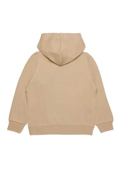 Heart print hooded sweatshirt