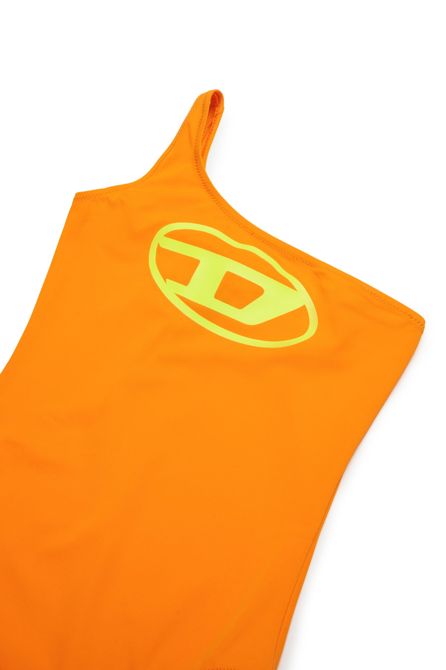 One Shoulder Swimsuit with Oval D Logo