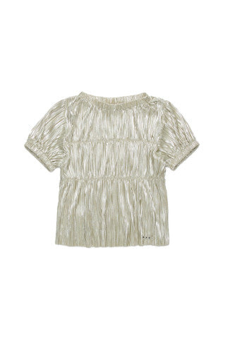 Metallic Pleated Shirt