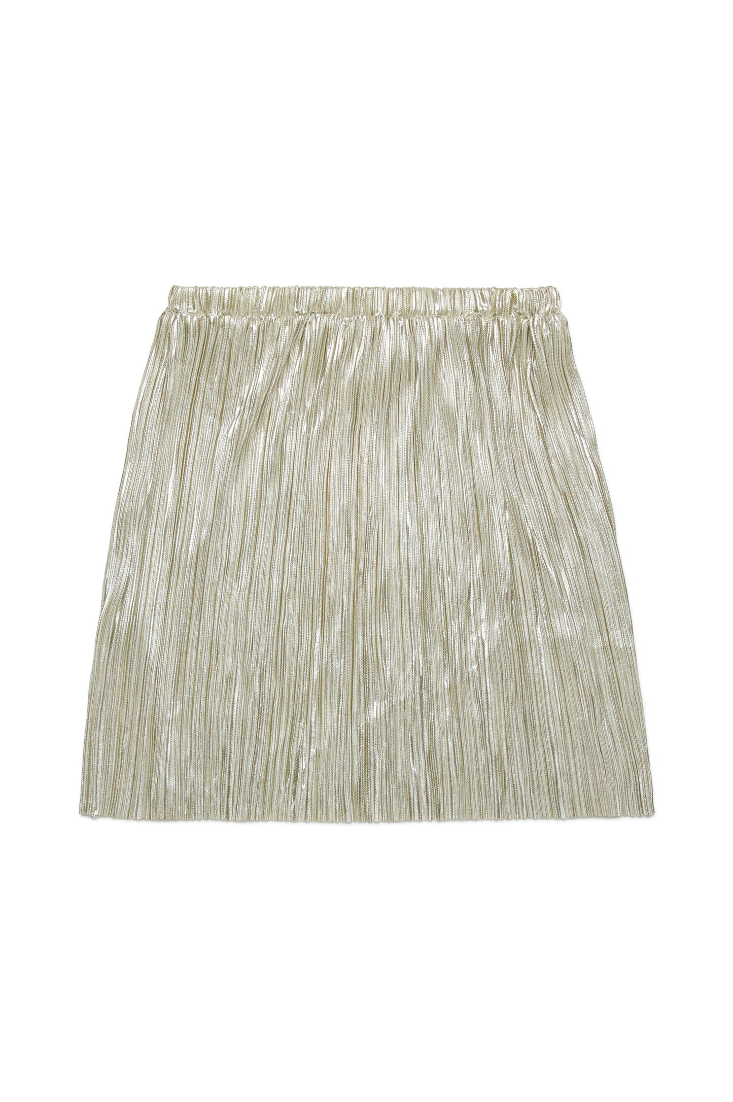 Metallic Pleated Skirt