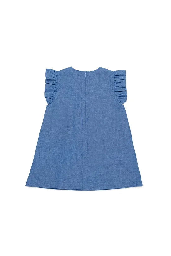 Patterned Chambray Dress