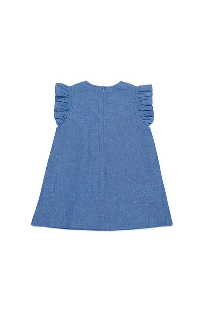 Patterned Chambray Dress