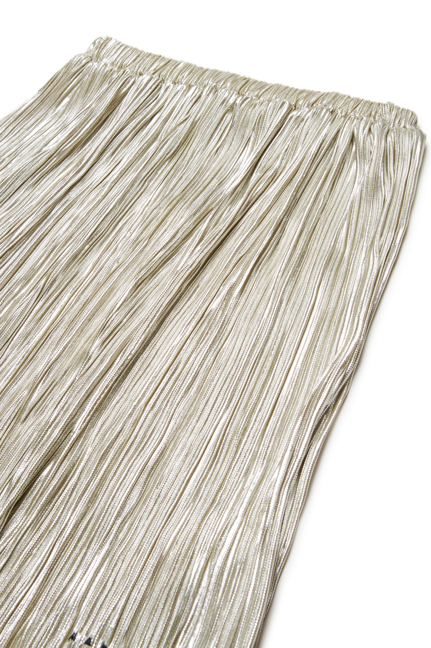 Metallic Pleated Skirt